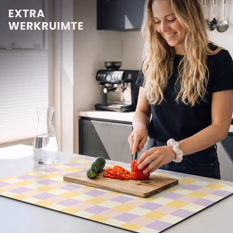 Inductie beschermer - Blokjes - Lila - Geel — 4