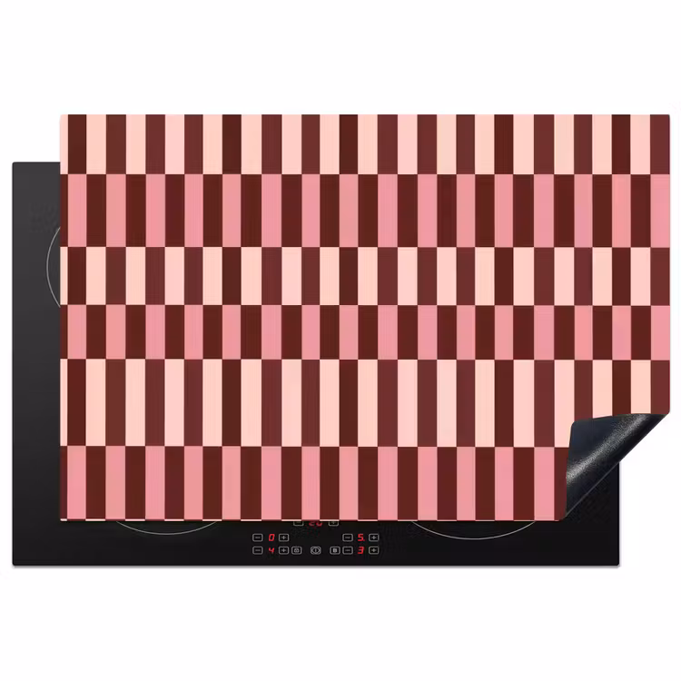Inductie beschermer - Roze - Rood - Blokjes — 1