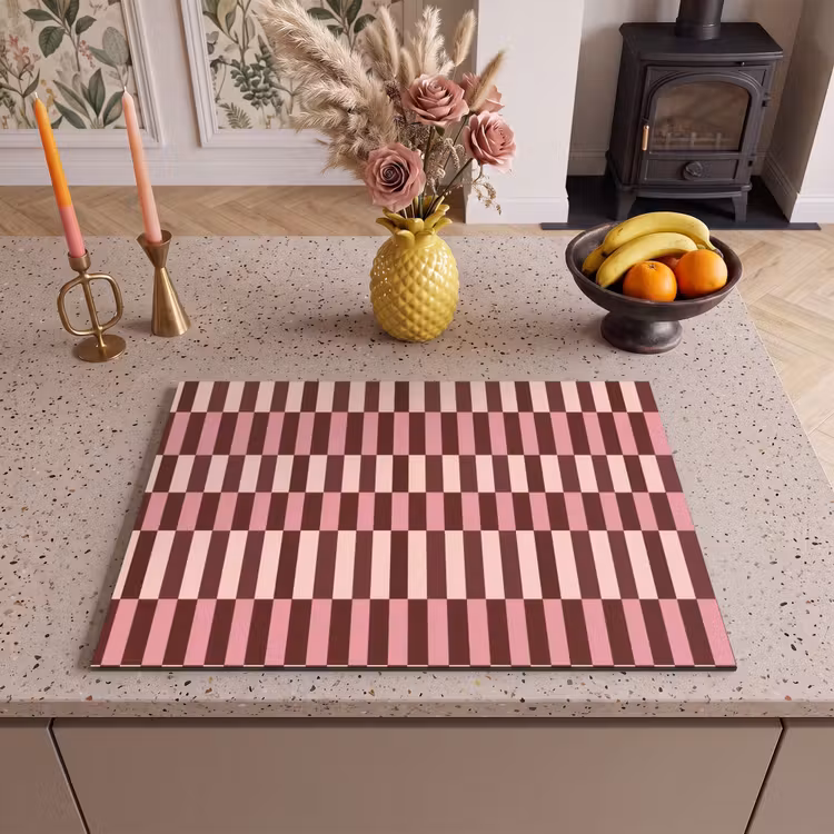 Inductie beschermer - Roze - Rood - Blokjes — 2