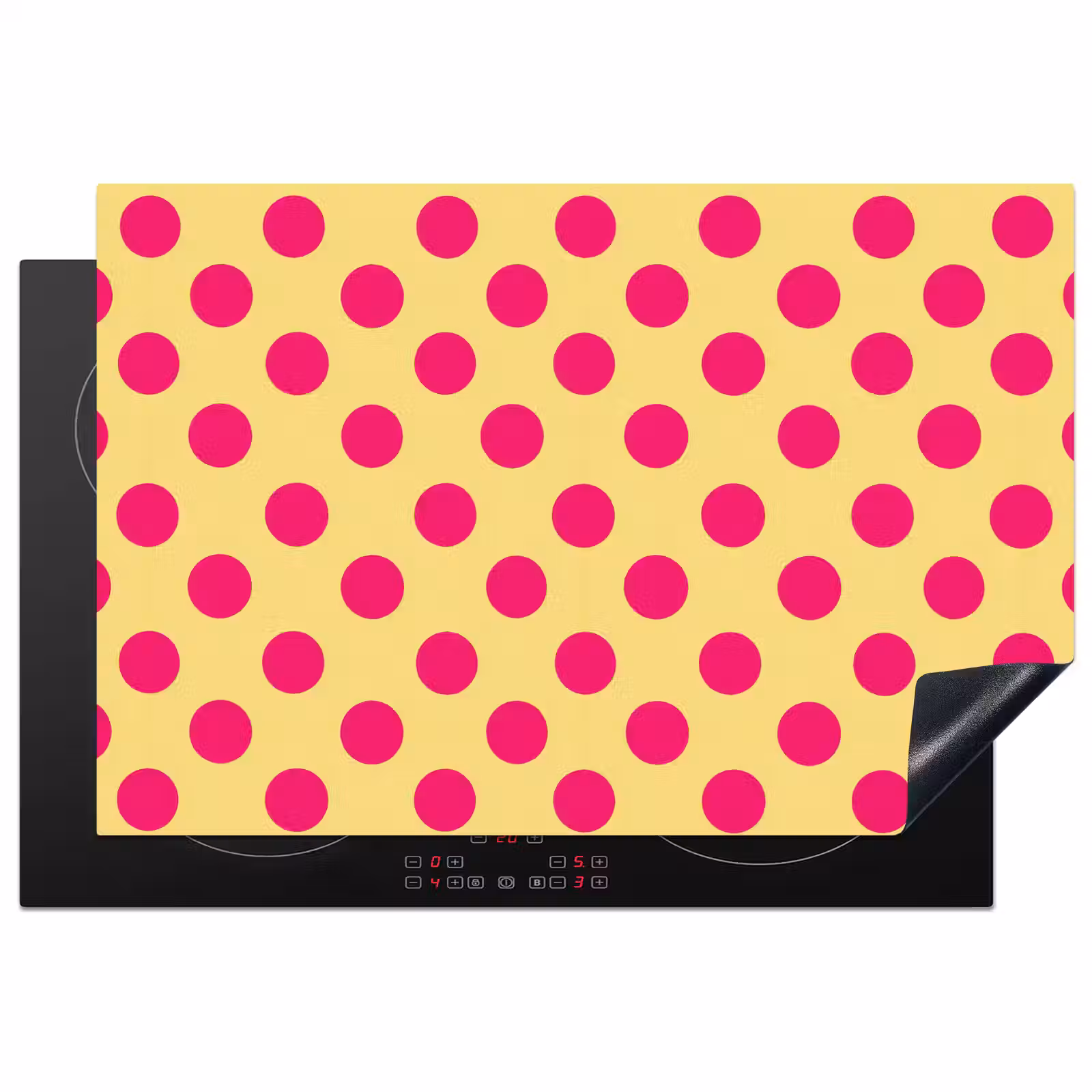Inductie beschermer - Roze - Stippen - Geel — 1