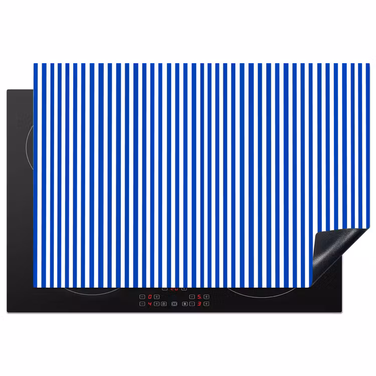 Inductie beschermer - Klassiek - Strepen - Blauw — 1