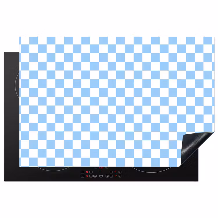 Inductie beschermer - Schaakbord - Klassiek - Blauw — 1