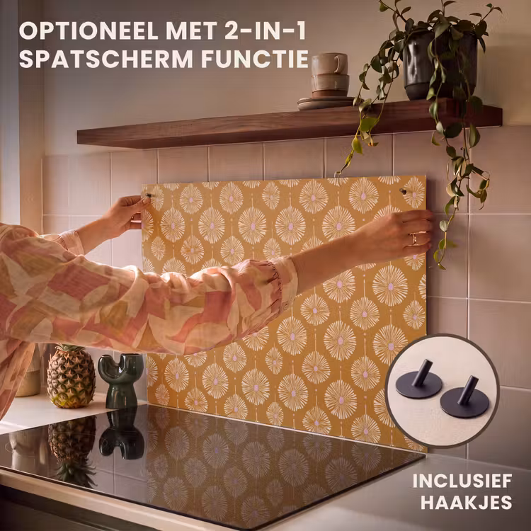 Inductie beschermer - Bloemen - Modern - Oker — 10