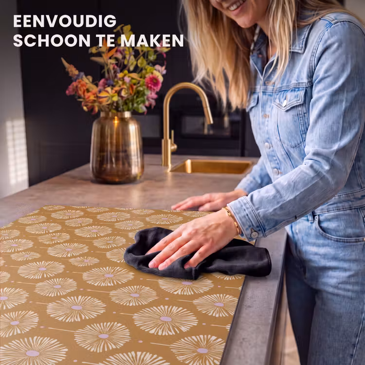 Inductie beschermer - Bloemen - Modern - Oker — 6
