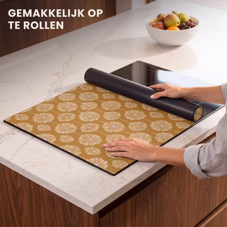 Inductie beschermer - Bloemen - Modern - Oker — 7