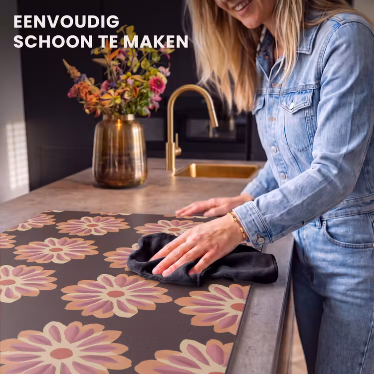 Inductie beschermer - Bloemen - Patroon - Bruin — 6