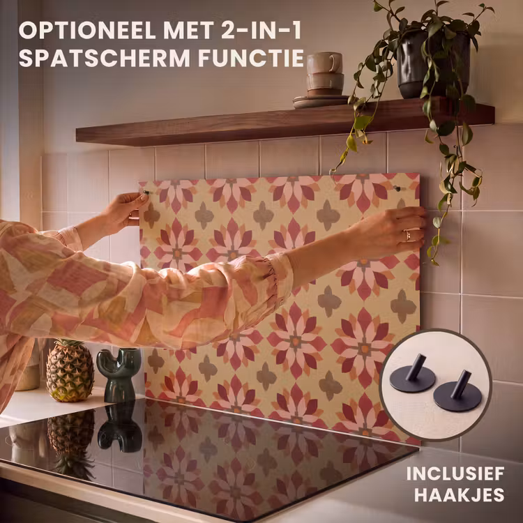 Inductie beschermer - Bloemen - Retro - Groen — 10