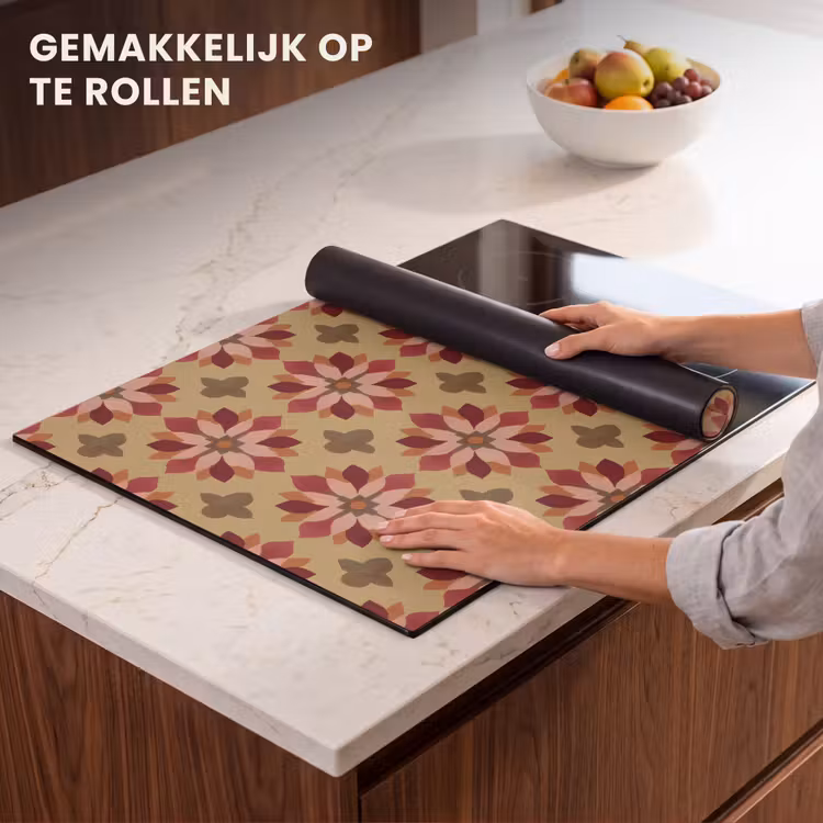 Inductie beschermer - Bloemen - Retro - Groen — 7