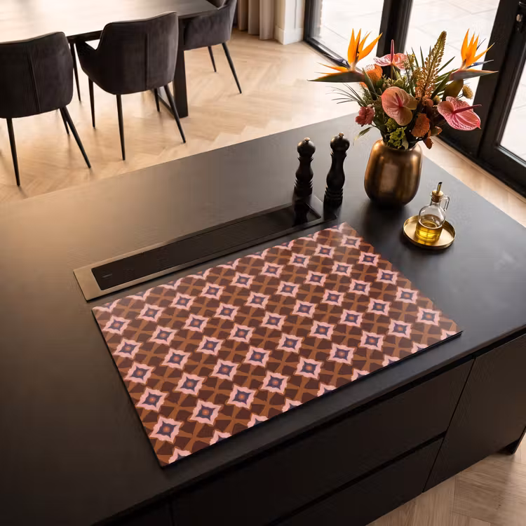 Inductie beschermer - Geometrisch - Sierlijk - Bruin — 5