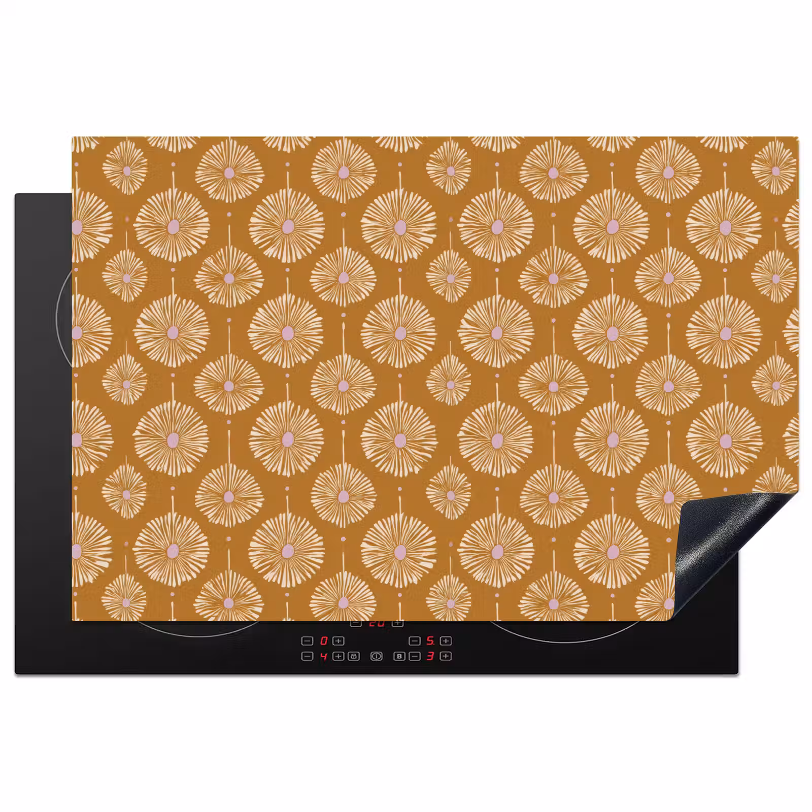 Inductie beschermer - Bloemen - Modern - Oker — 1