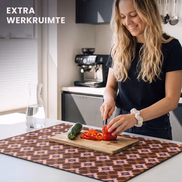 Inductie beschermer - Geometrisch - Sierlijk - Bruin — 4