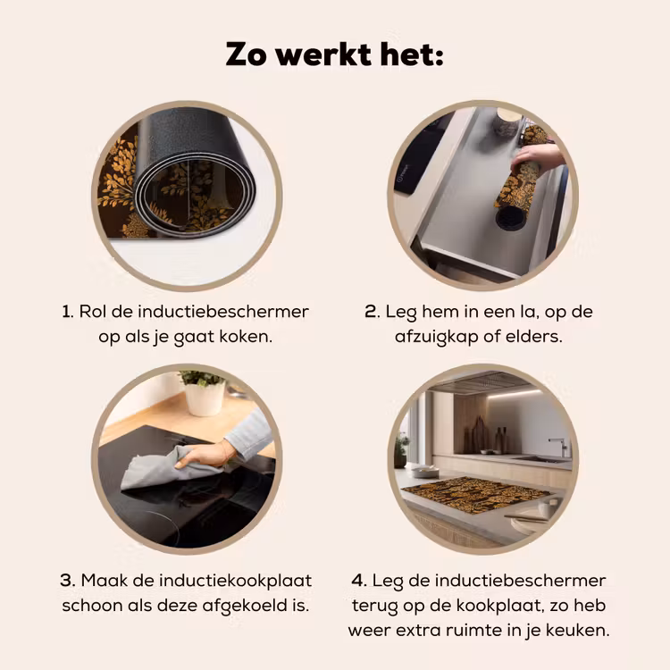 Inductie beschermer - Bomen - Patroon - Bruin — 7
