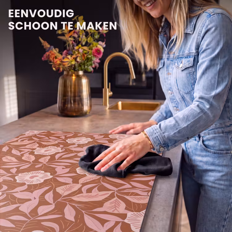 Inductie beschermer - Patroon - Bladeren - Terracotta — 6