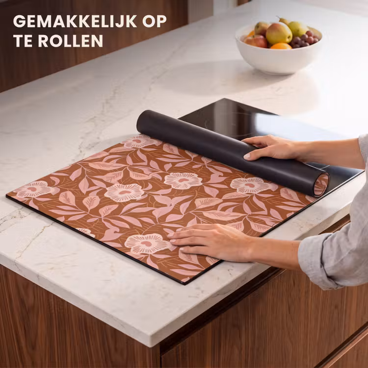 Inductie beschermer - Patroon - Bladeren - Terracotta — 7