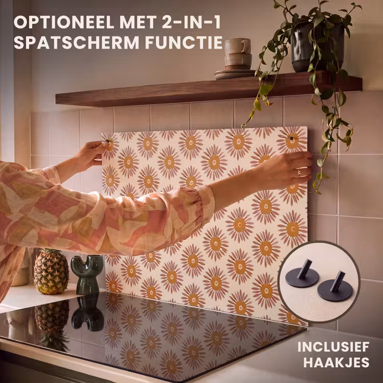 Inductie beschermer - Patroon - Retro - Bruin — 10