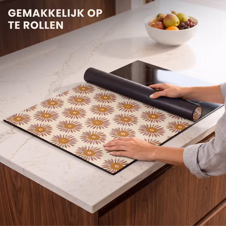Inductie beschermer - Patroon - Retro - Bruin — 7