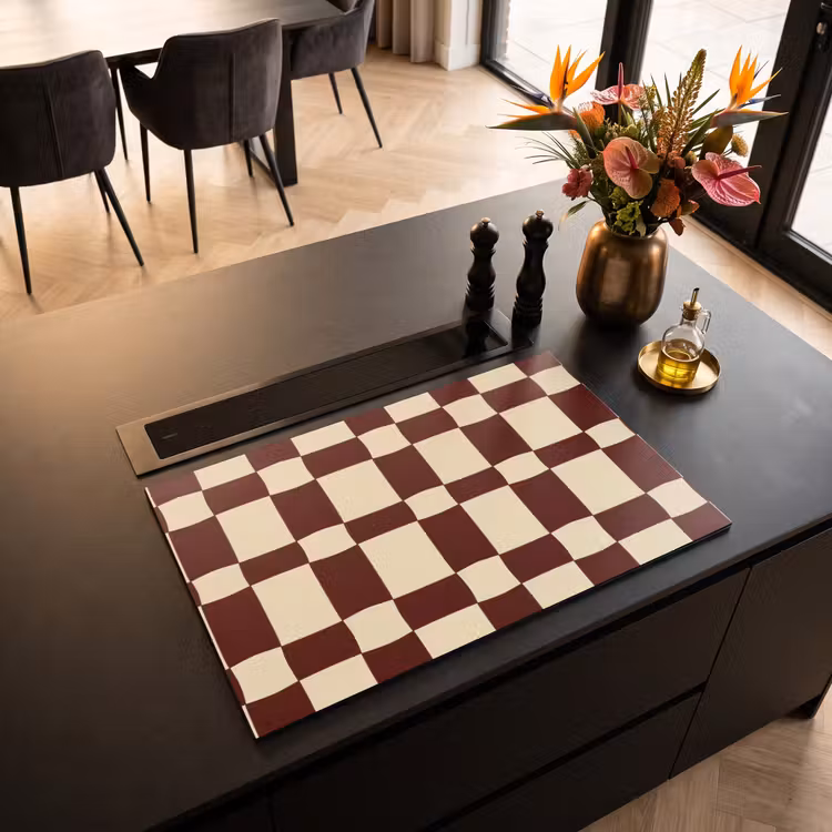 Inductie beschermer - Retro - Patroon - Bruin — 5
