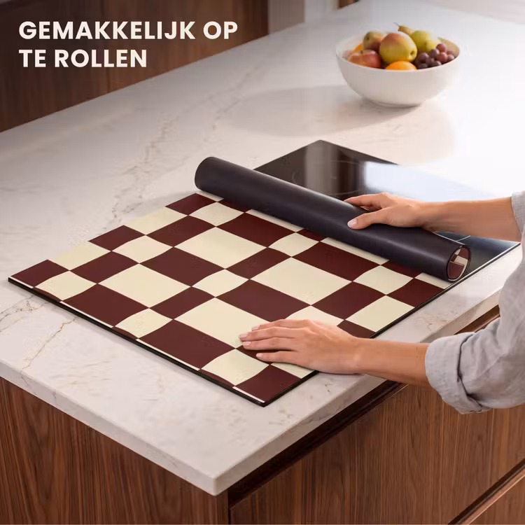 Inductie beschermer - Retro - Patroon - Bruin — 7