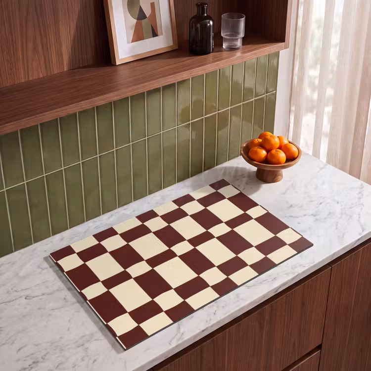 Inductie beschermer - Retro - Patroon - Bruin — 8