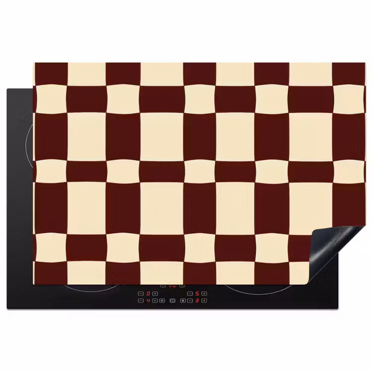 Inductie beschermer - Retro - Patroon - Bruin — 1