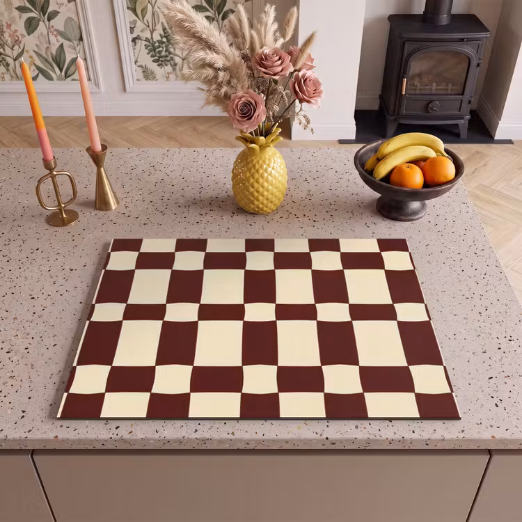 Inductie beschermer - Retro - Patroon - Bruin — 2