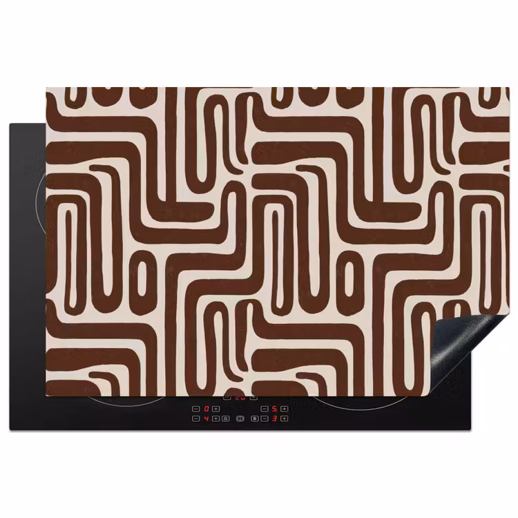Inductie beschermer - Abstract - Patroon - Bruin — 1