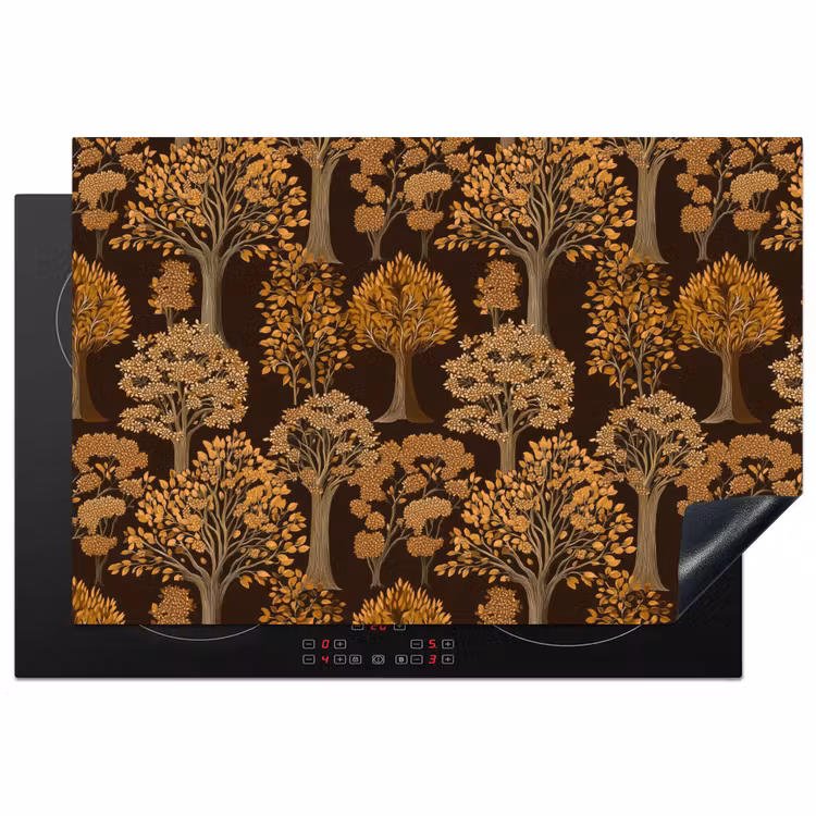 Inductie beschermer - Bomen - Patroon - Bruin — 1