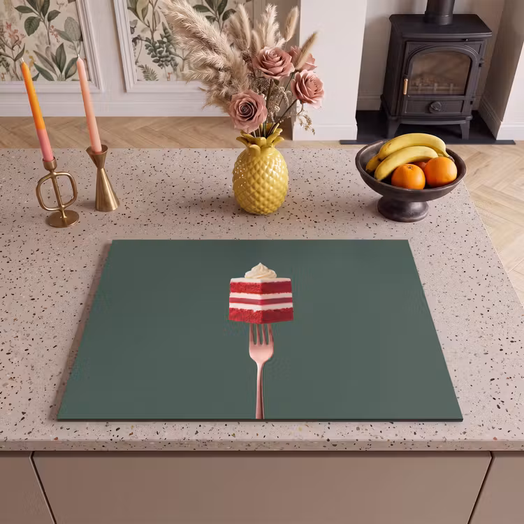 Inductie beschermer - Cake - Vork - Rood — 2