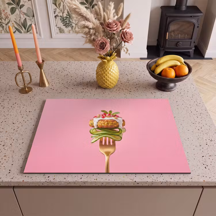 Inductie beschermer - Eten - Vork - Roze — 2
