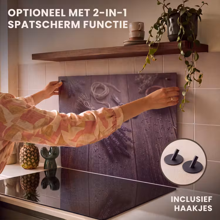 Inductie beschermer - Bloemen - Rustiek - Paars — 10