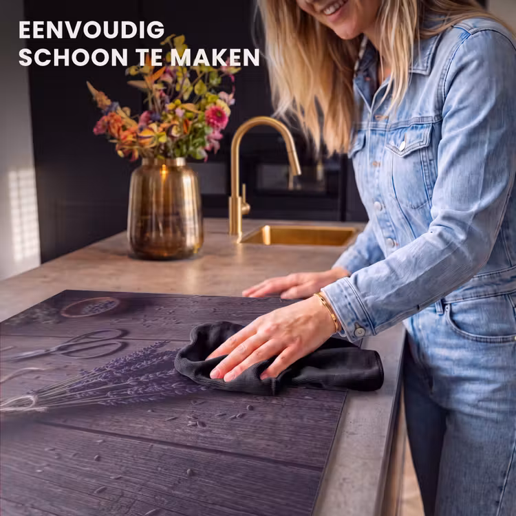 Inductie beschermer - Bloemen - Rustiek - Paars — 6