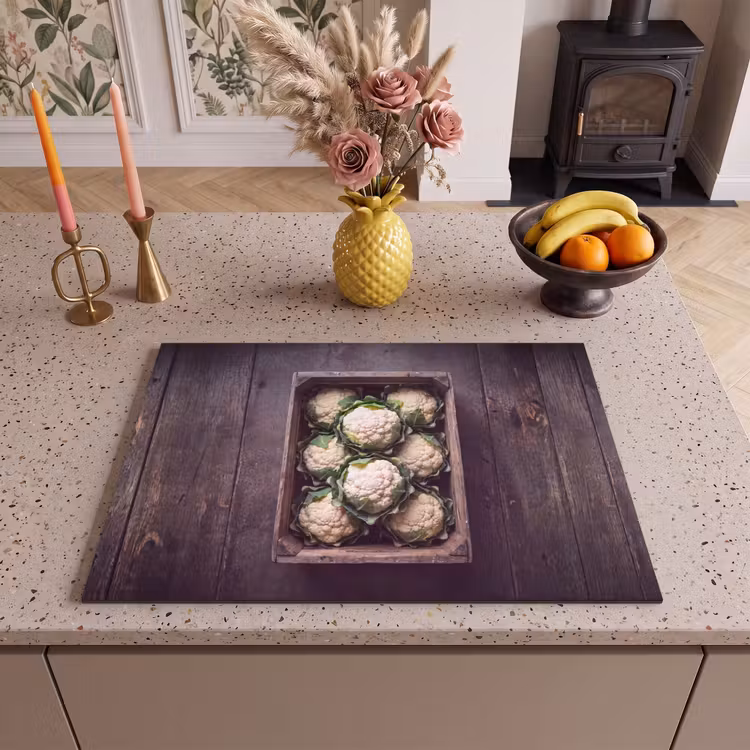 Inductie beschermer - Bloemkool - Houten kist — 2