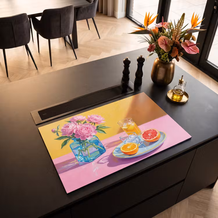 Inductie beschermer - Bloemen - Roze - Modern — 5