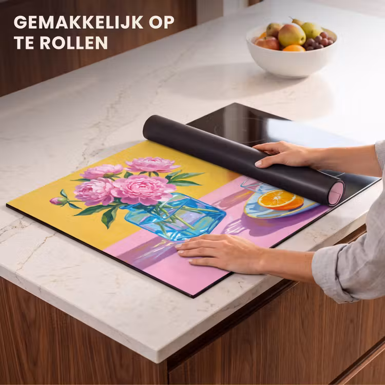 Inductie beschermer - Bloemen - Roze - Modern — 7