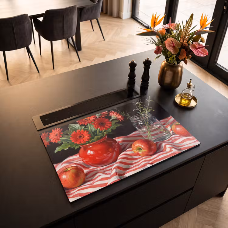 Inductie beschermer - Rode bloemen - Vaas — 5