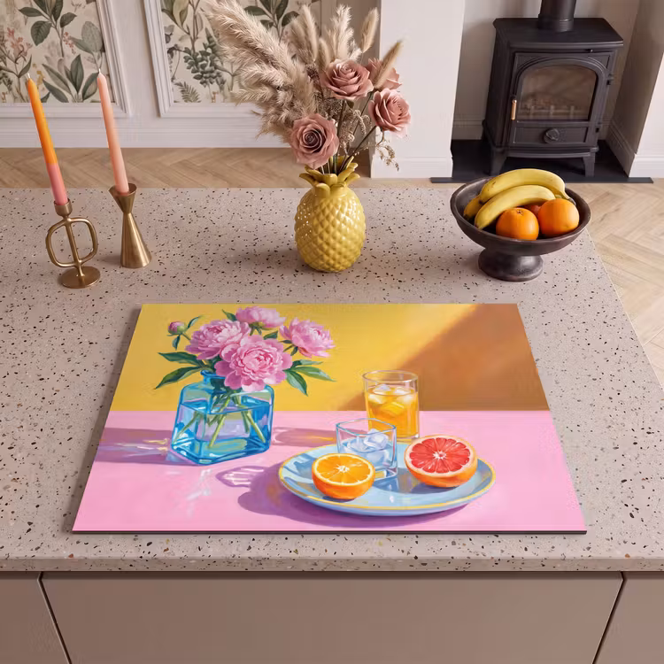 Inductie beschermer - Bloemen - Roze - Modern — 2