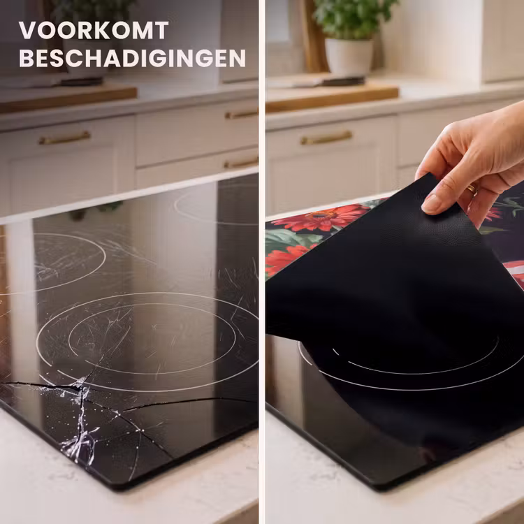 Inductie beschermer - Rode bloemen - Vaas — 3