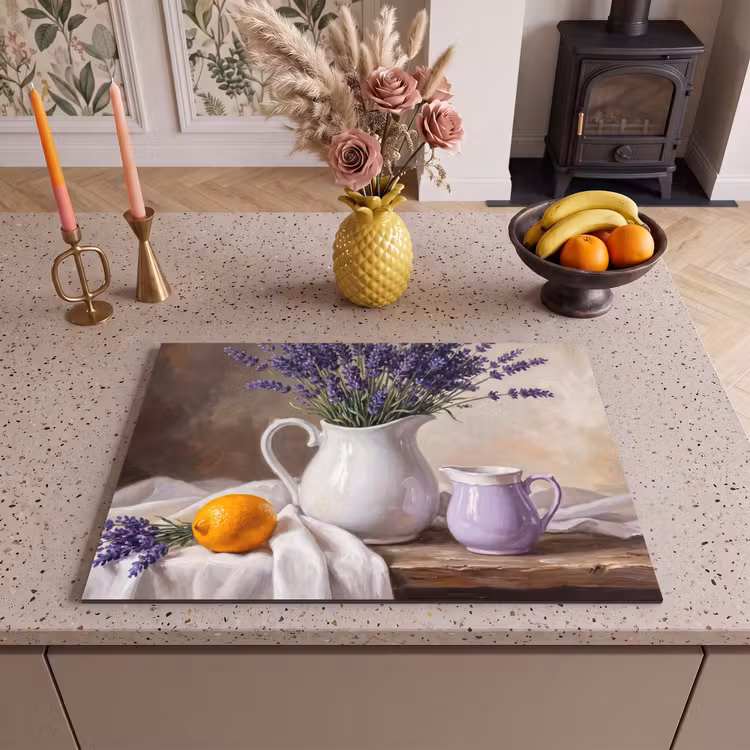 Inductie beschermer - Bloemen - Stilleven - Paars — 2