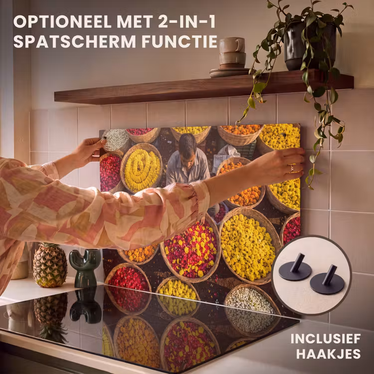 Inductie beschermer - Bloemen - Markt - Kleurrijk — 10
