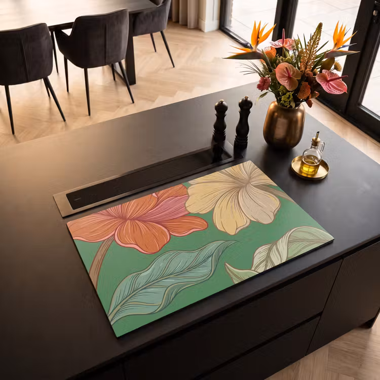 Inductie beschermer - Bloemen - Groen - Illustratie — 5