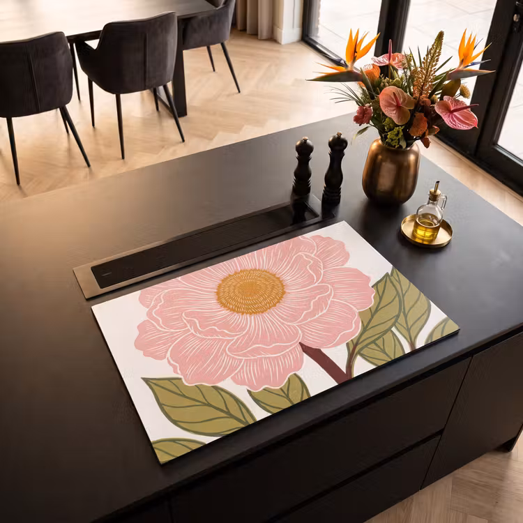 Inductie beschermer - Bloemen - Roze - Illustratie — 5