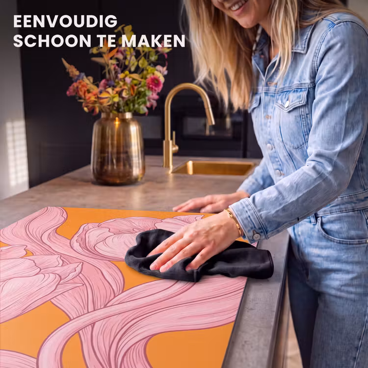 Inductie beschermer - Roze bloemen - Modern — 6