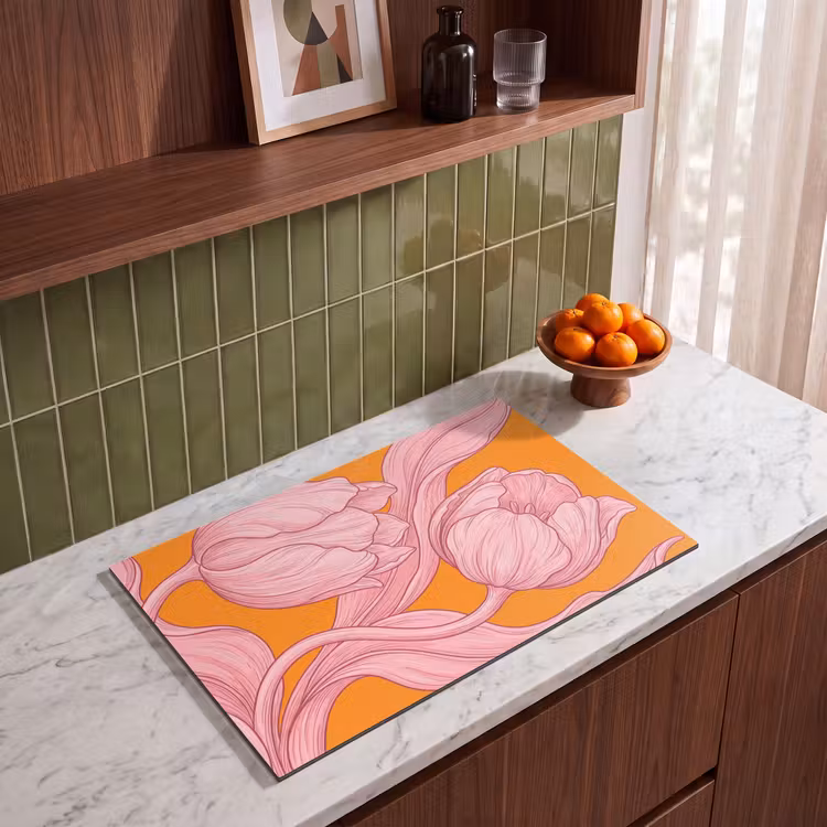Inductie beschermer - Roze bloemen - Modern — 8