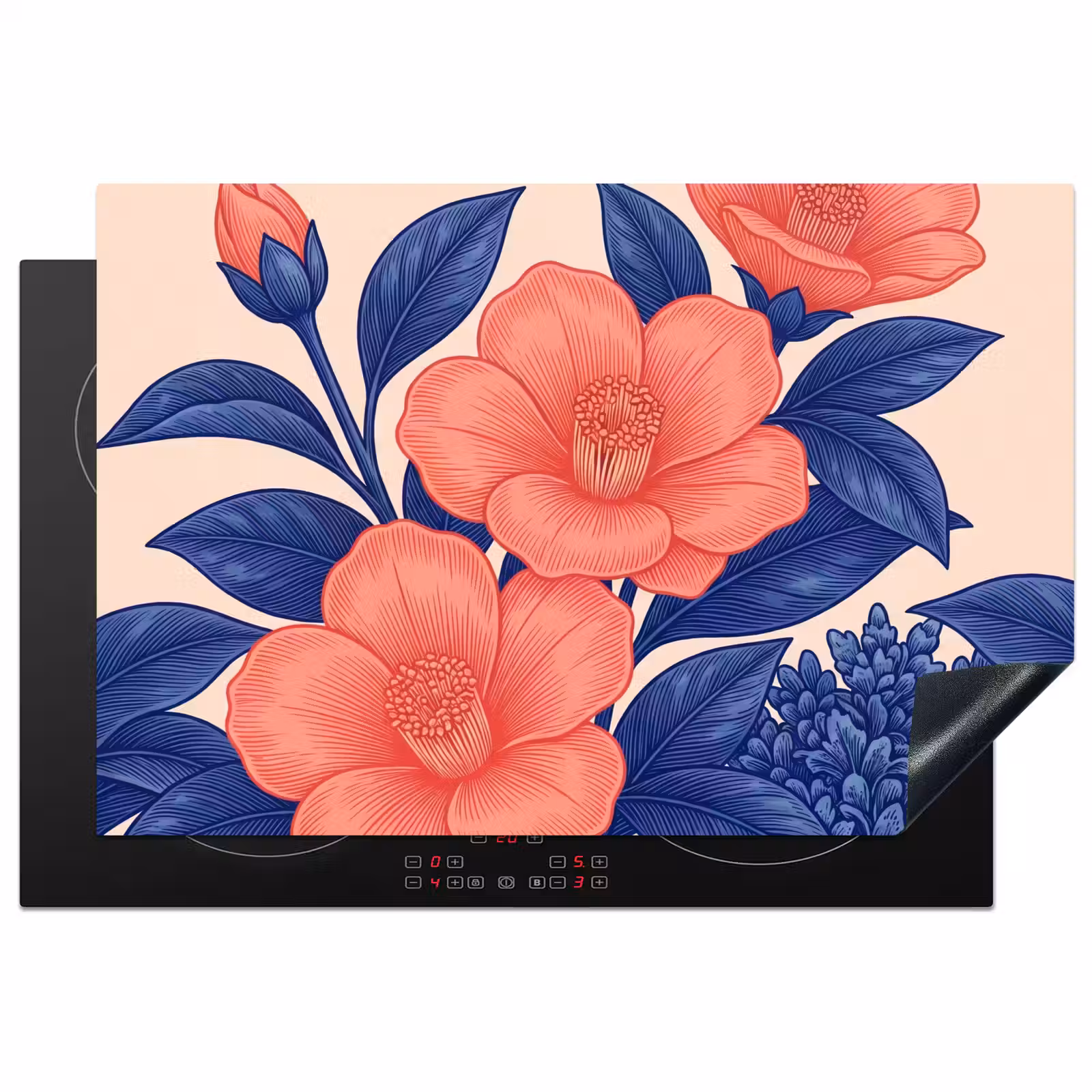 Inductie beschermer - Bloemen - Bladeren - Botanisch — 1
