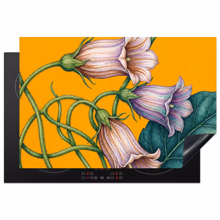 Inductie beschermer - Bloemen - Botanisch - Geel — 1
