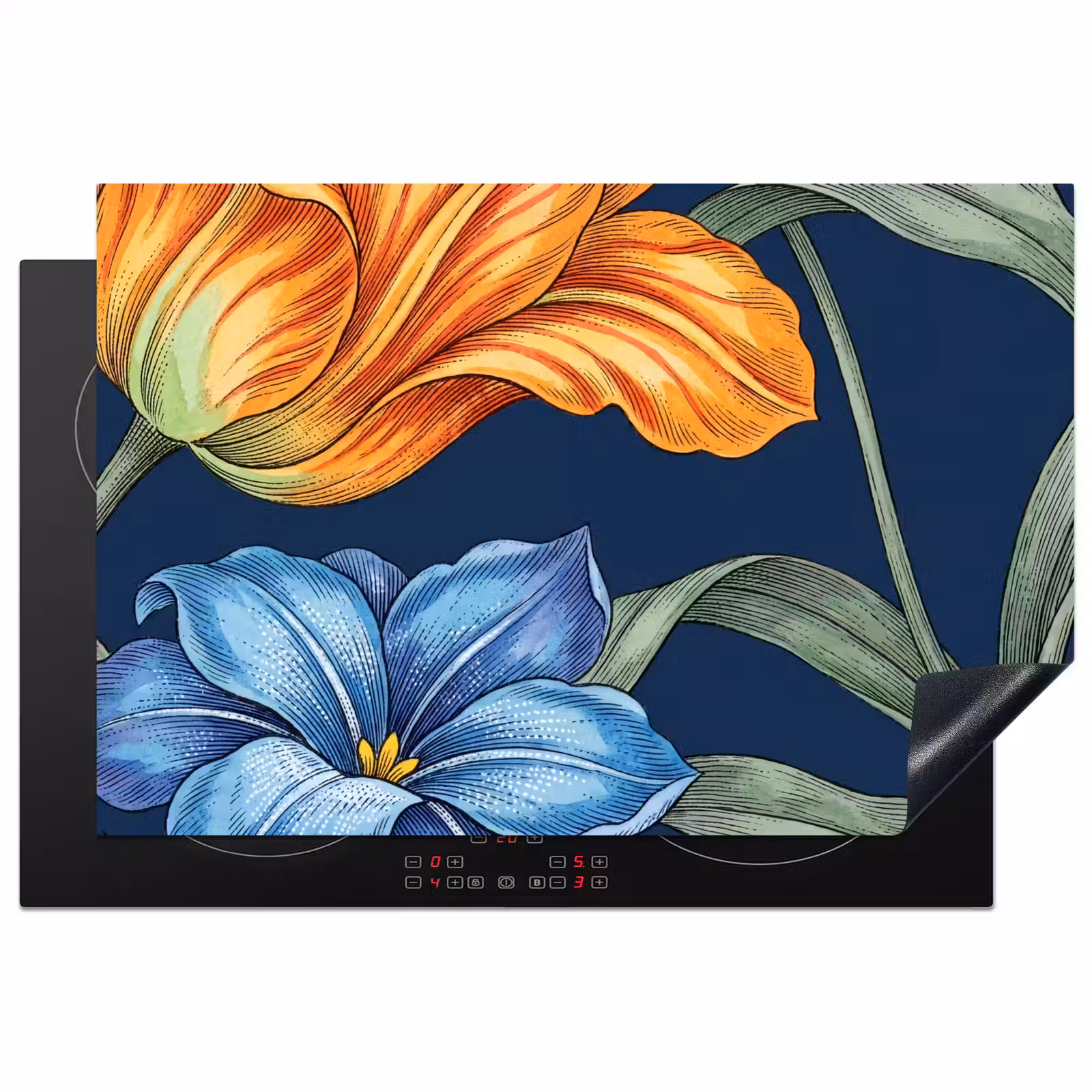 Inductie beschermer - Bloemen - Botanisch - Patroon — 1