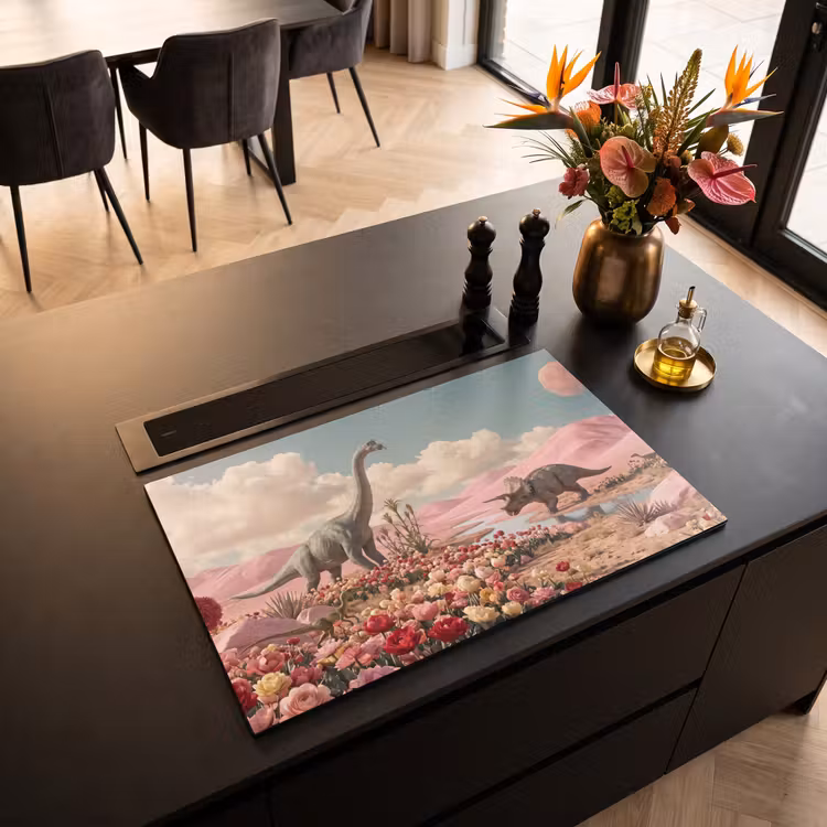 Inductie beschermer - Dinosaurus - Roze - Landschap — 5