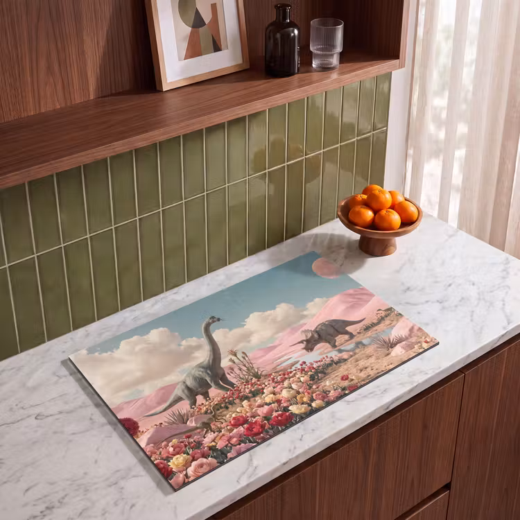 Inductie beschermer - Dinosaurus - Roze - Landschap — 8