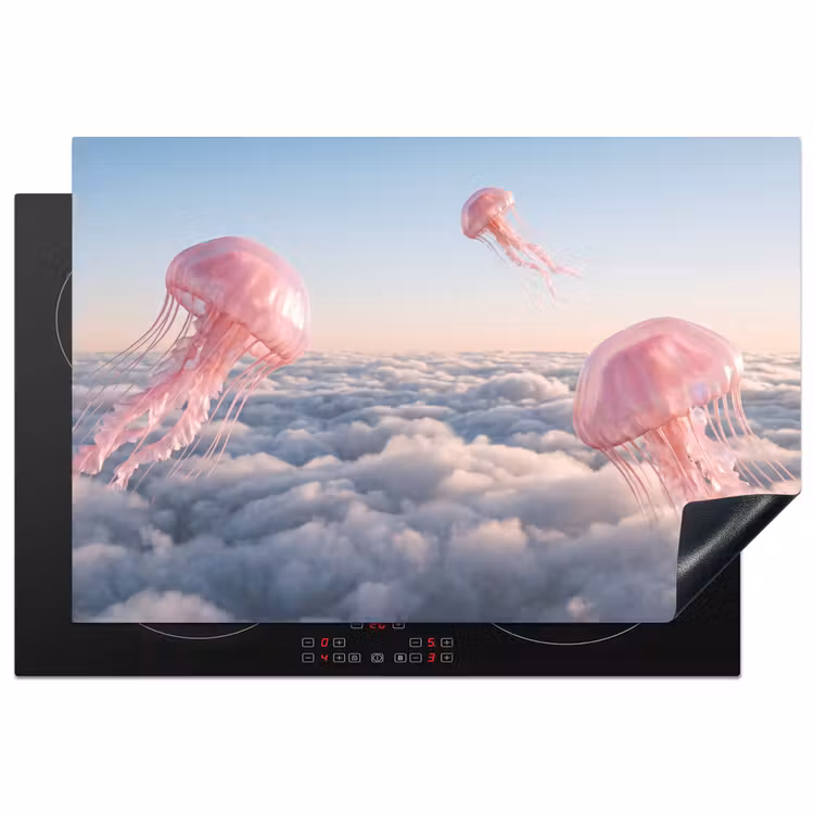 Inductie beschermer - Roze dier - Wolken — 1