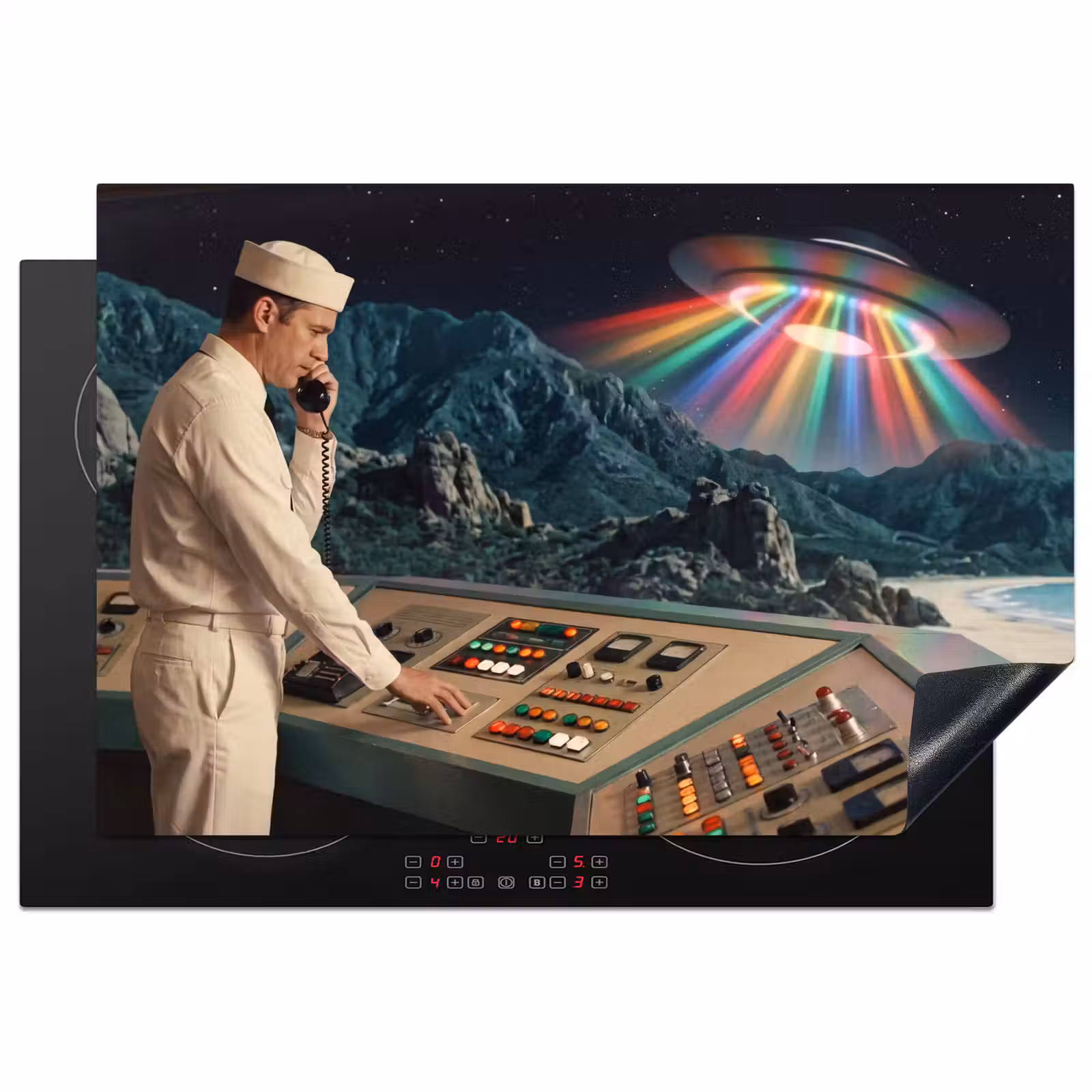 Inductie beschermer - Man - Controlekamer - Strand — 1